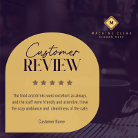 Simple Cafe Testimonial Instagram post Image Preview