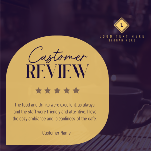 Simple Cafe Testimonial Instagram post Image Preview
