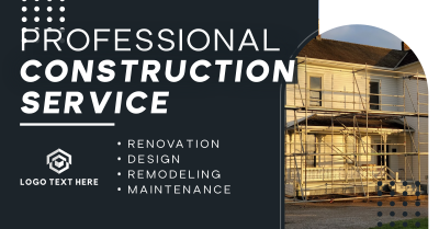 Modern Construction Service Facebook ad Image Preview