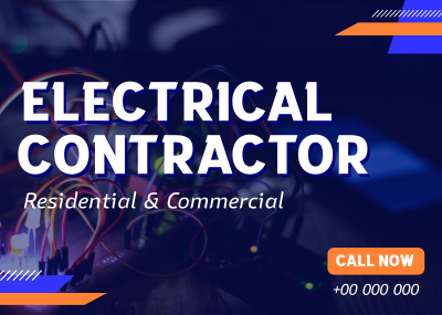  Electrical Contractor Service Postcard Image Preview