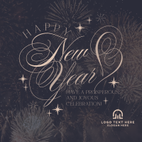 Elegant New Year Greeting Instagram post Image Preview