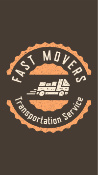 Movers Truck Badge YouTube Short Design