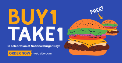 It's A Burger Party! Facebook ad Image Preview