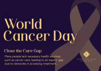 World Cancer Day Awareness Postcard Design