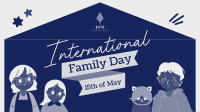Cartoonish Day of Families Facebook Event Cover Design