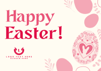 Eggs and Flowers Easter Greeting Postcard Image Preview