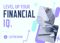 Business Financial Podcast Postcard Design