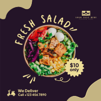 Fresh Salad Delivery Instagram Post Design