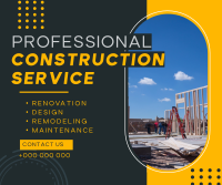 Modern Construction Service Facebook post Image Preview