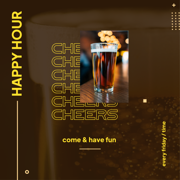 Happy Hourr Instagram Post Design Image Preview