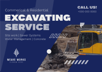 Modern Excavating Service Postcard Image Preview