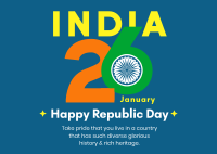 India 26th Postcard Design