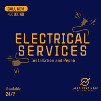Electrical Service Instagram Post Design
