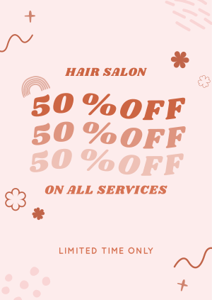Discount on Salon Services Poster