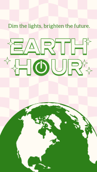 Earth Hour Retro Facebook story Image Preview