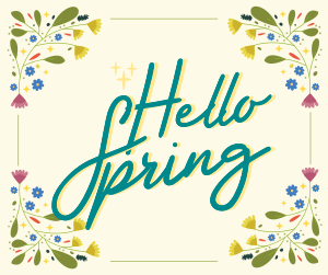 Floral Hello Spring Facebook post Image Preview