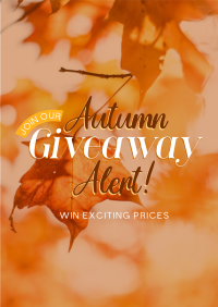 Autumn Giveaway Alert Poster Design