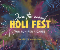 Holi Fest Fun Run Facebook post Image Preview