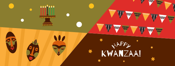 Abstract Kwanzaa Facebook Cover Design