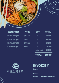 Sushi Bowl Invoice Preview