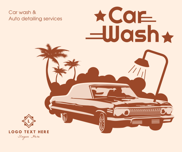 Vintage Carwash Facebook Post Design Image Preview