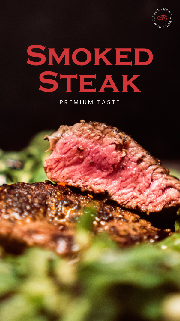 Smoked Steak Facebook Story Design