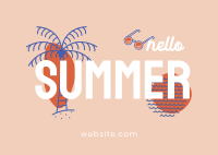 Hello Summer Postcard Design