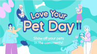 Quirky Pet Love Facebook Event Cover Design