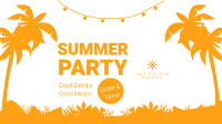 Summer Night Party Facebook Event Cover Design