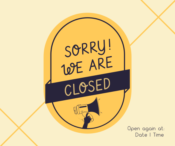 Business Closing Announcement Facebook Post Design Image Preview