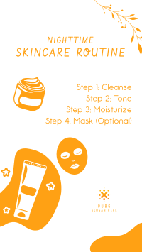 Nighttime Skincare Routine Facebook Story Design