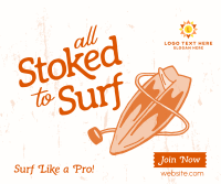 Stoked to Surf Facebook Post Design