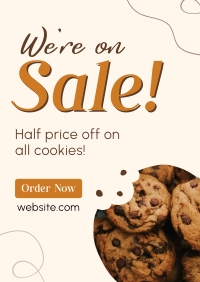 Cookie Dessert Sale Poster Design