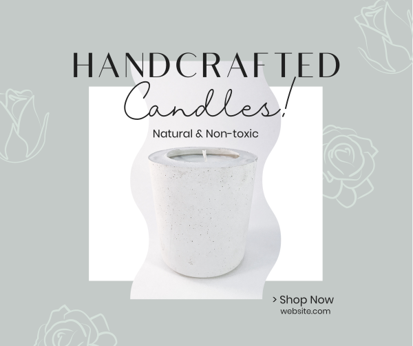 Handcrafted Candle Shop Facebook Post Design Image Preview