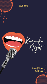 Karaoke Classics Night Instagram Story Design