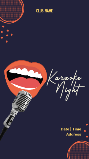 Karaoke Classics Night Instagram story Image Preview