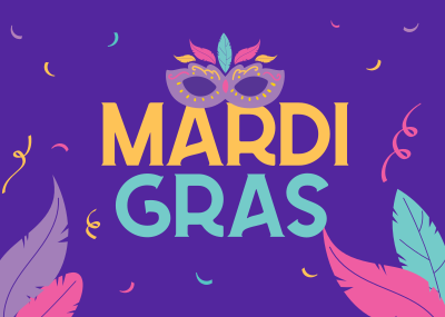 Mardi Gras Celebration Postcard Image Preview