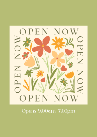Open Flower Shop Poster Image Preview