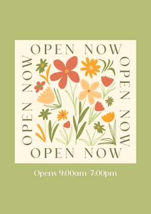 Open Flower Shop Poster Image Preview