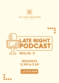 Late Night Podcast Flyer Image Preview