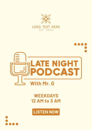 Late Night Podcast Flyer Image Preview