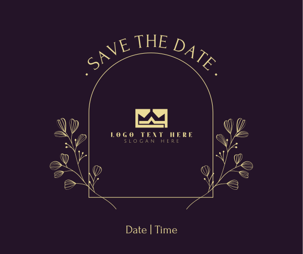 Simple Save the Date Facebook Post Design Image Preview