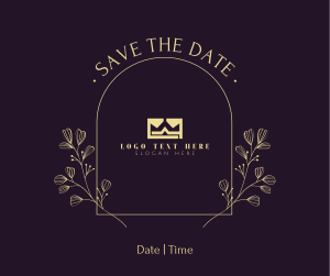 Simple Save the Date Facebook post Image Preview