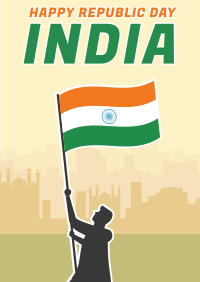 Indian Flag Waving Poster Image Preview