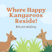Fun Kangaroo Australia Day Instagram post Image Preview
