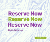 Reserve Now Marble Facebook Post Design