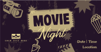 Retro Movie Night Facebook Ad Design