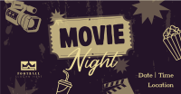 Retro Movie Night Facebook ad Image Preview