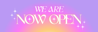 Simple We're Open Twitter Header Image Preview