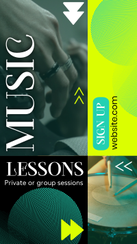 Cool Music Lessons Instagram Story Design